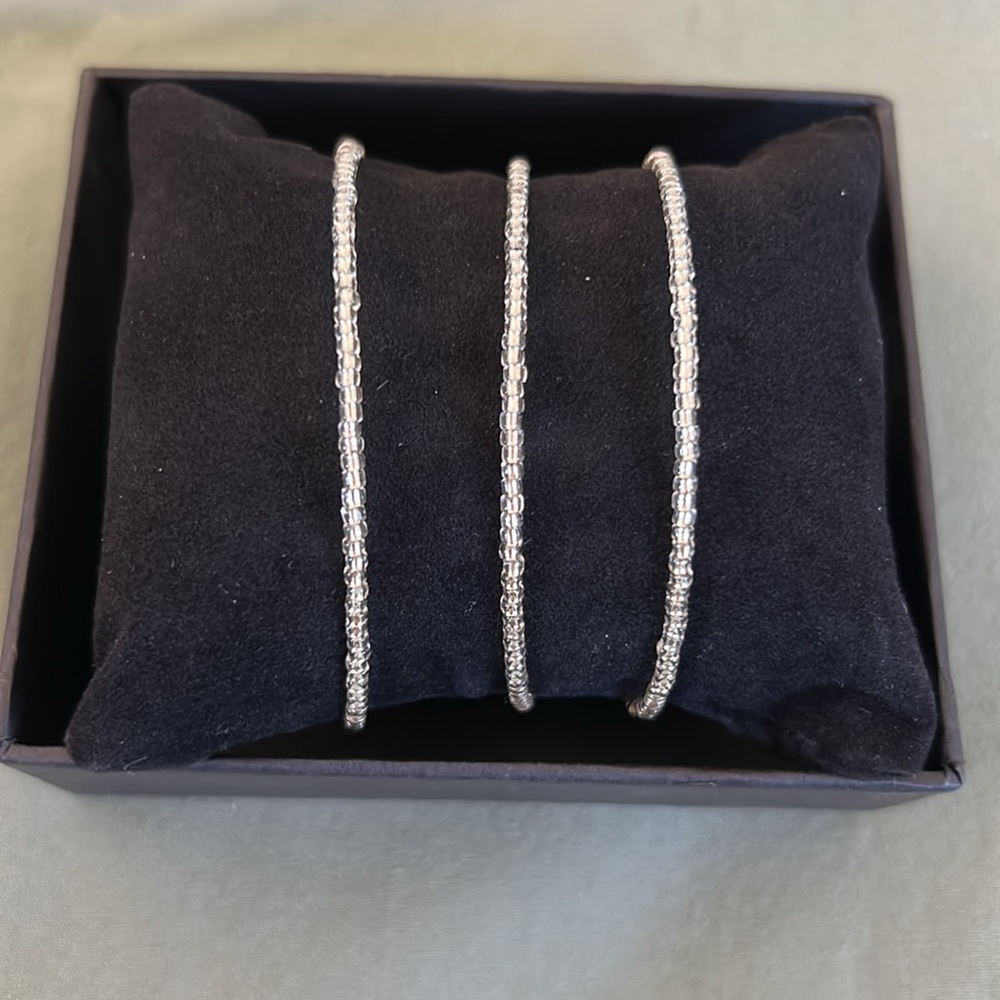 Silver, white and Pink Pearl Wrap Bracelet Set - Picture 3 of 3